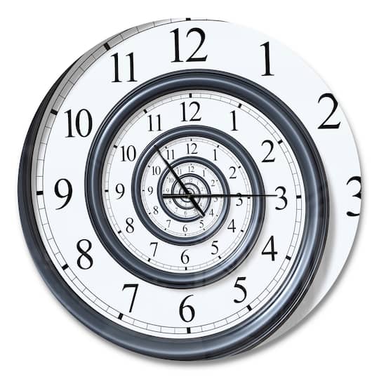 Designart Time Spiral Analog Wall Modern Wall Clock